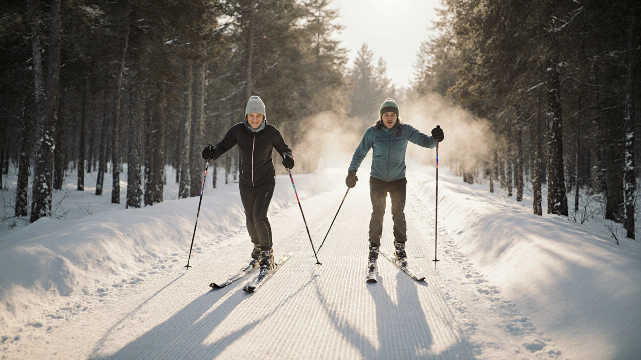 Rozdíl mezi běžkami na klasiku a bruslení: co si vybrat pro zimní výlety
