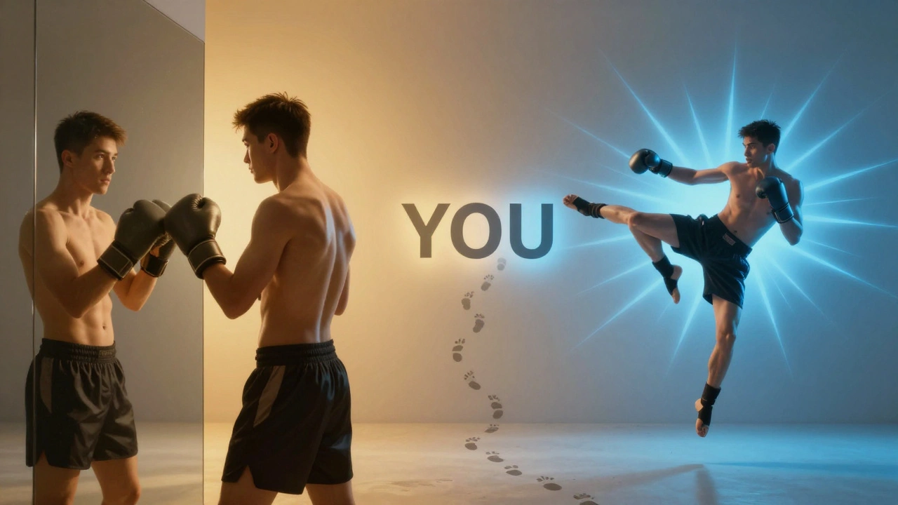 Dvě cesty bojového tréninku: box a kickbox symbolizují různé přístupy k seberozvoji.