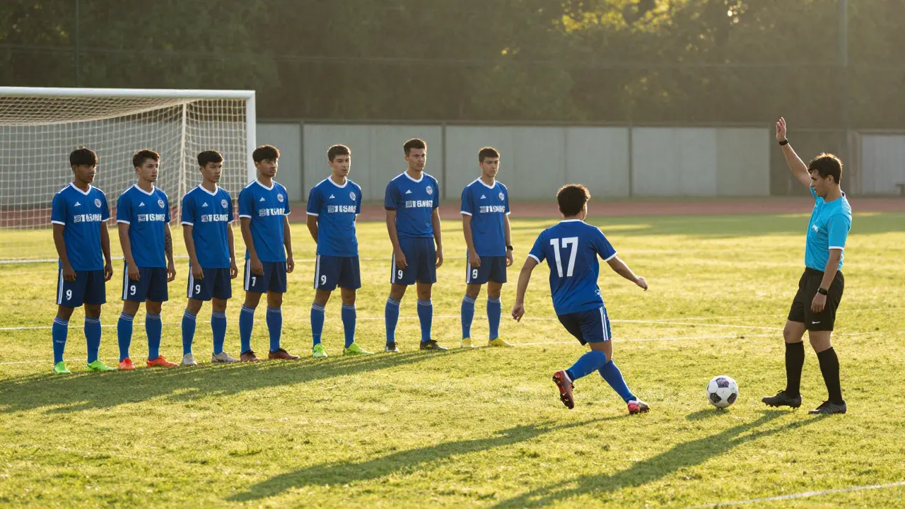 Co je to volný nepřímý kop v fotbale?