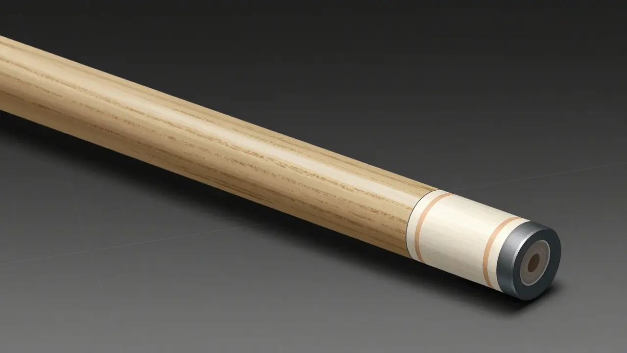 Vnitřní struktura tága s ferrulí, šaftem a špičkou, zobrazená v průřezu.