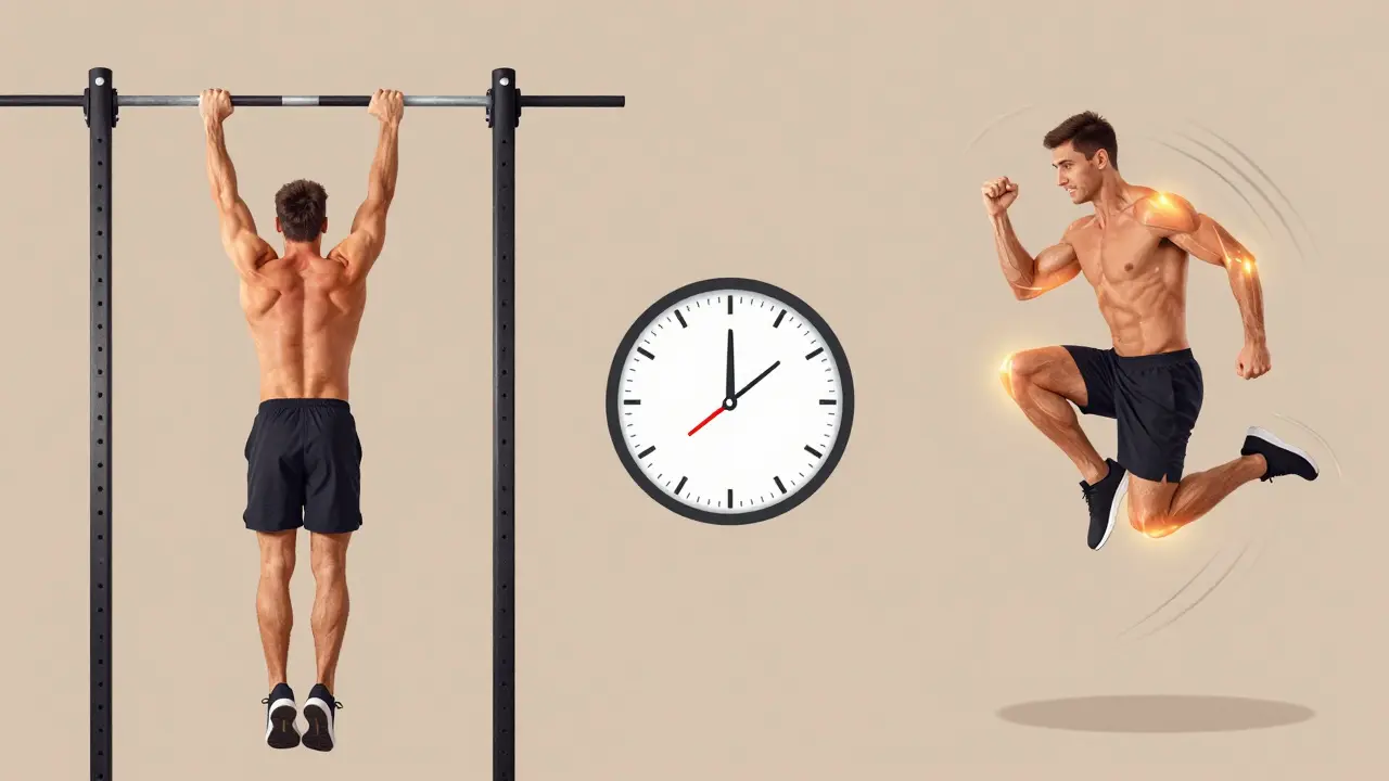 Zkušený cvičící s rozdělením tréninků na horní a dolní část těla s důrazem na obnovu.